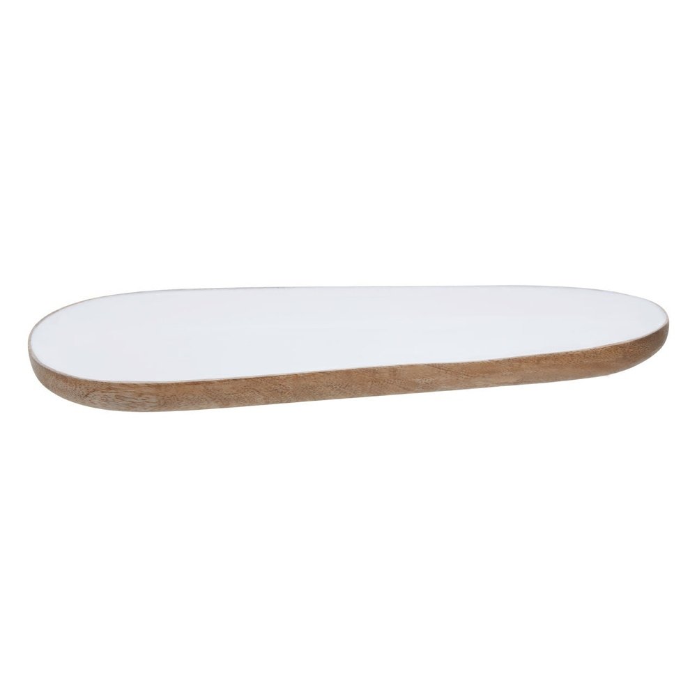 Product photograph of Olivia S Kira Large Oval Serving Dish In Natural White from Olivia's.