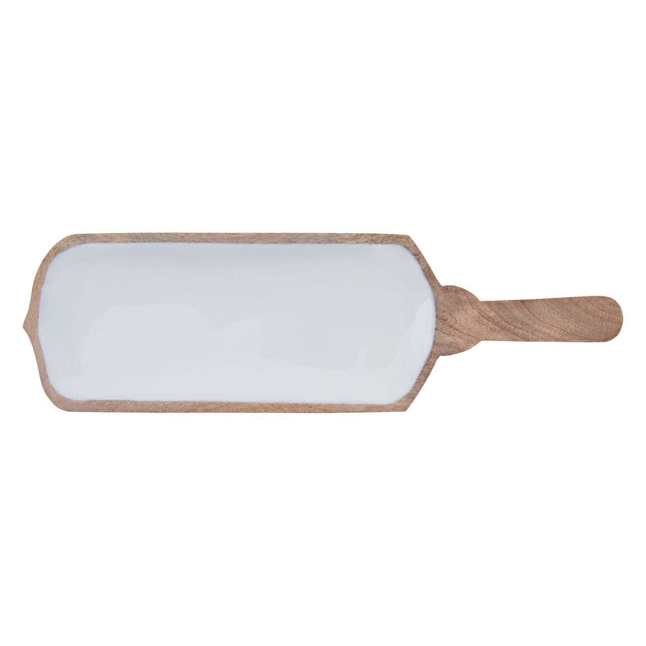 Product photograph of Olivia S Kira Slim Paddle Serving Board In Natural White from Olivia's.
