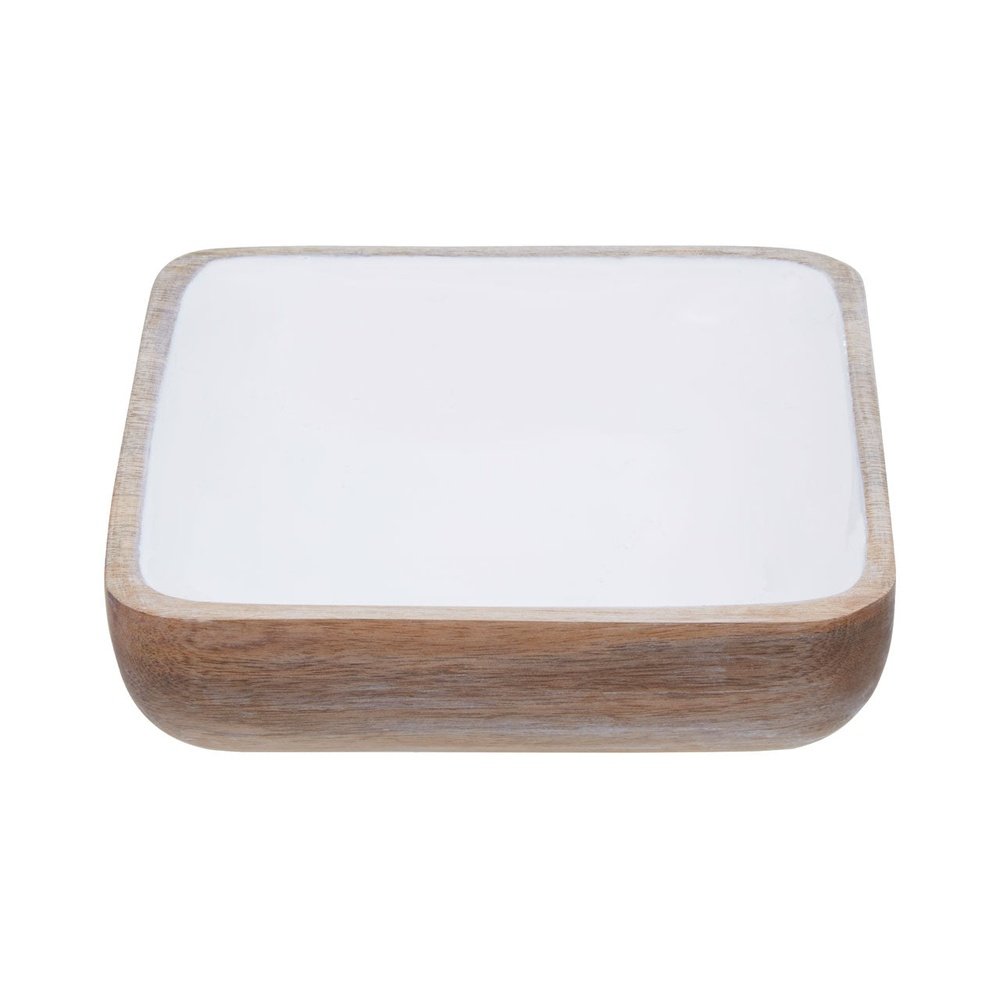 Product photograph of Olivia S Kira Small Serving Bowl In In Natural White Enamel from Olivia's