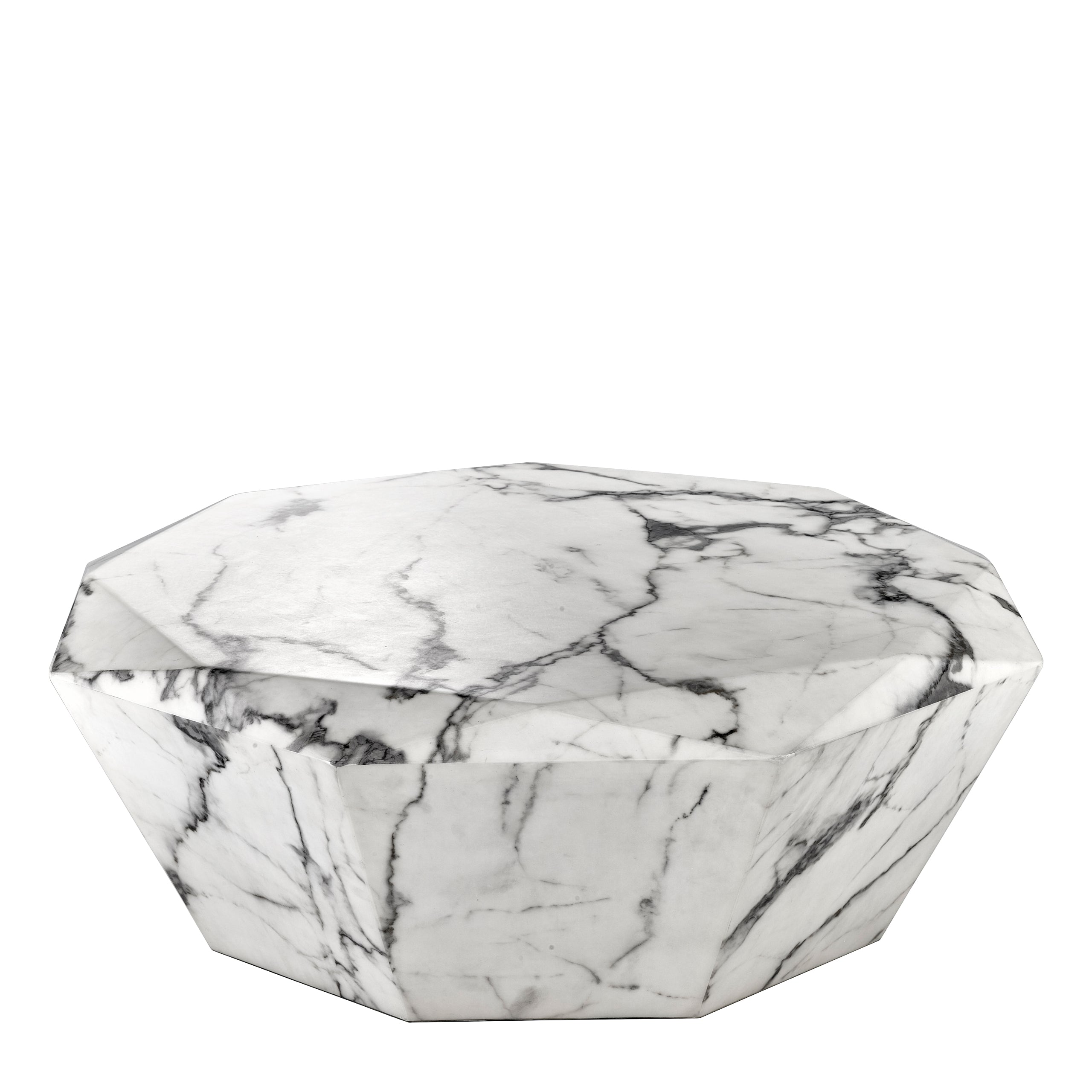 Eichholtz Diamond Coffee Table White Faux Marble