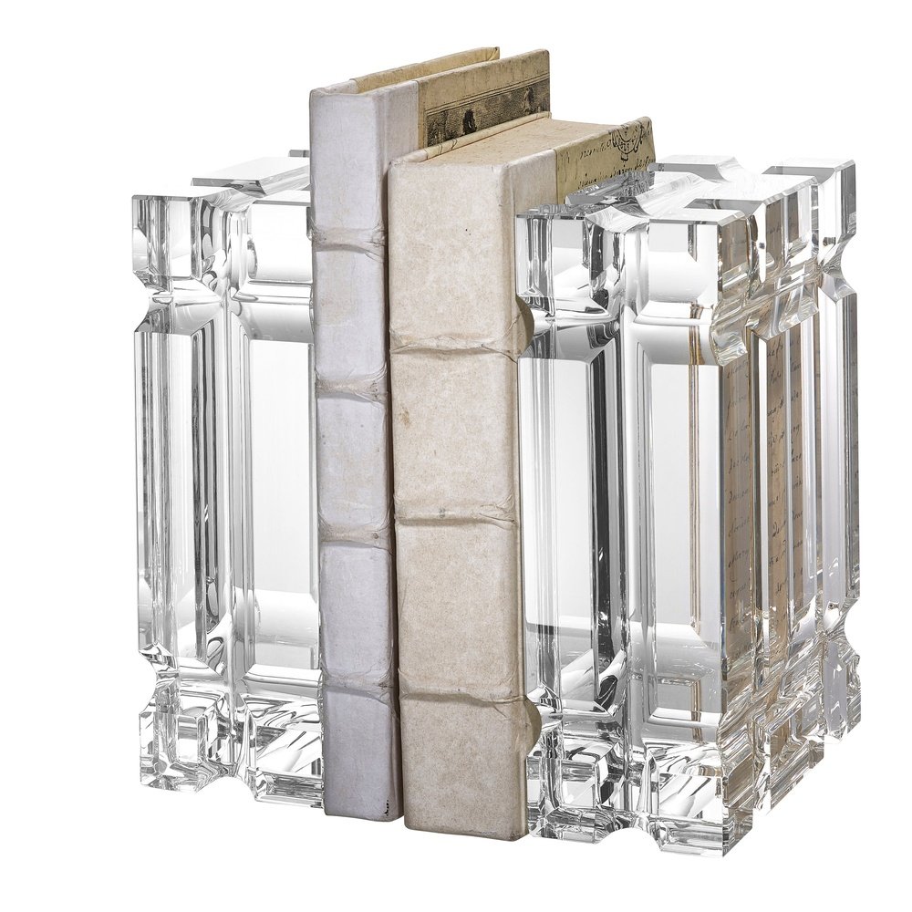 Product photograph of Eichholtz Set Of 2 Linea Crystal Bookend from Olivia's