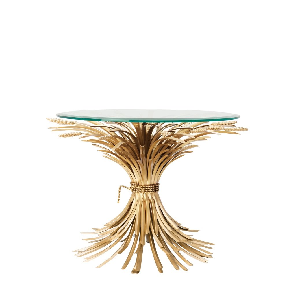Product photograph of Eichholtz Bonheur Side Table Antique Gold Finish from Olivia's