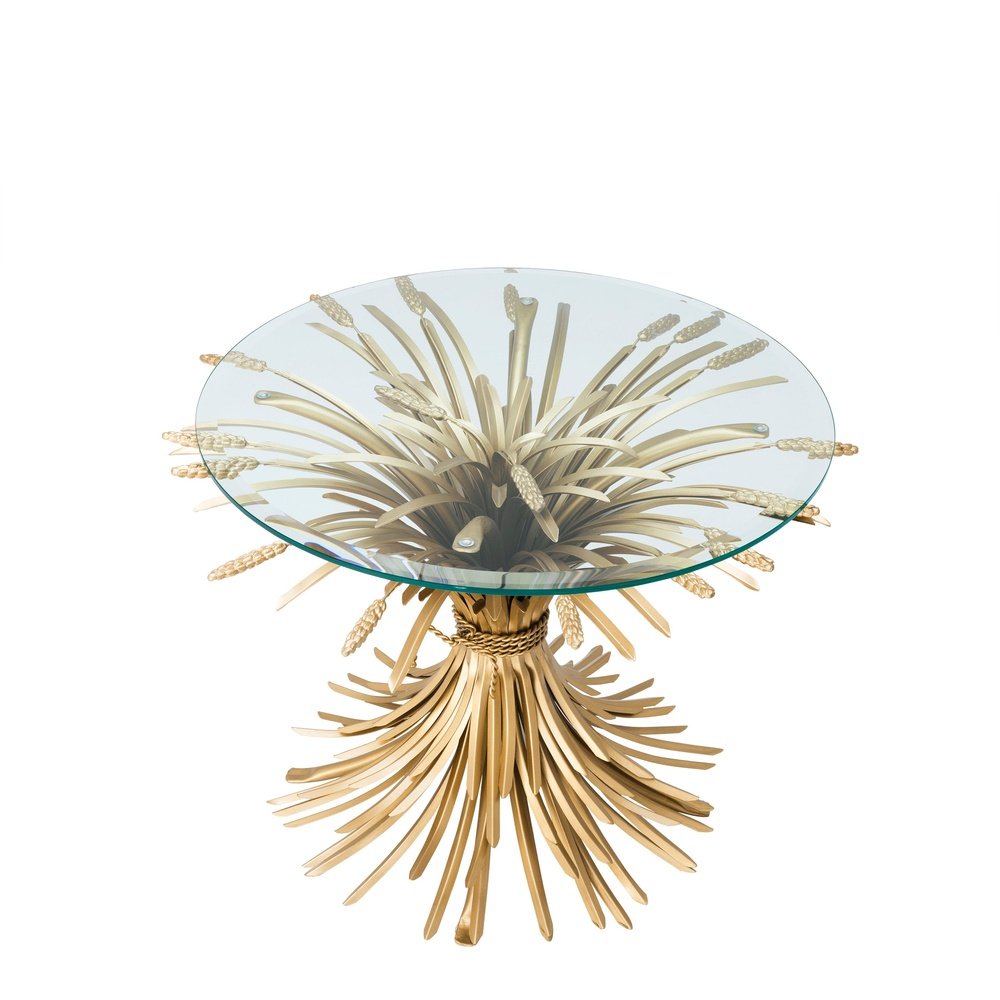 Product photograph of Eichholtz Bonheur Side Table Antique Gold Finish from Olivia's.