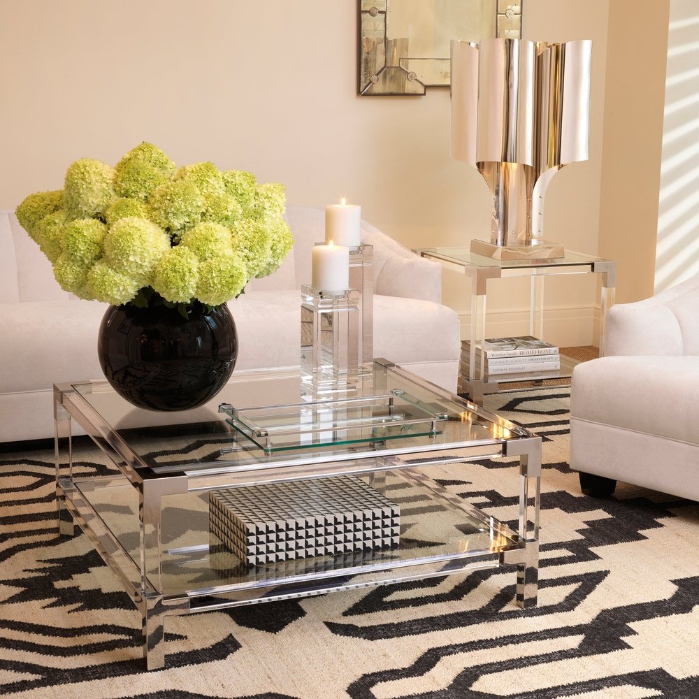 Product photograph of Eichholtz Royalton Coffee Table In Chrome from Olivia's.