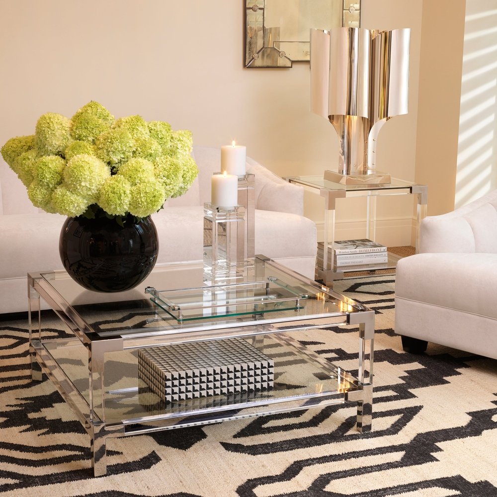 Product photograph of Eichholtz Royalton Side Table Polished Stainless Steel from Olivia's.