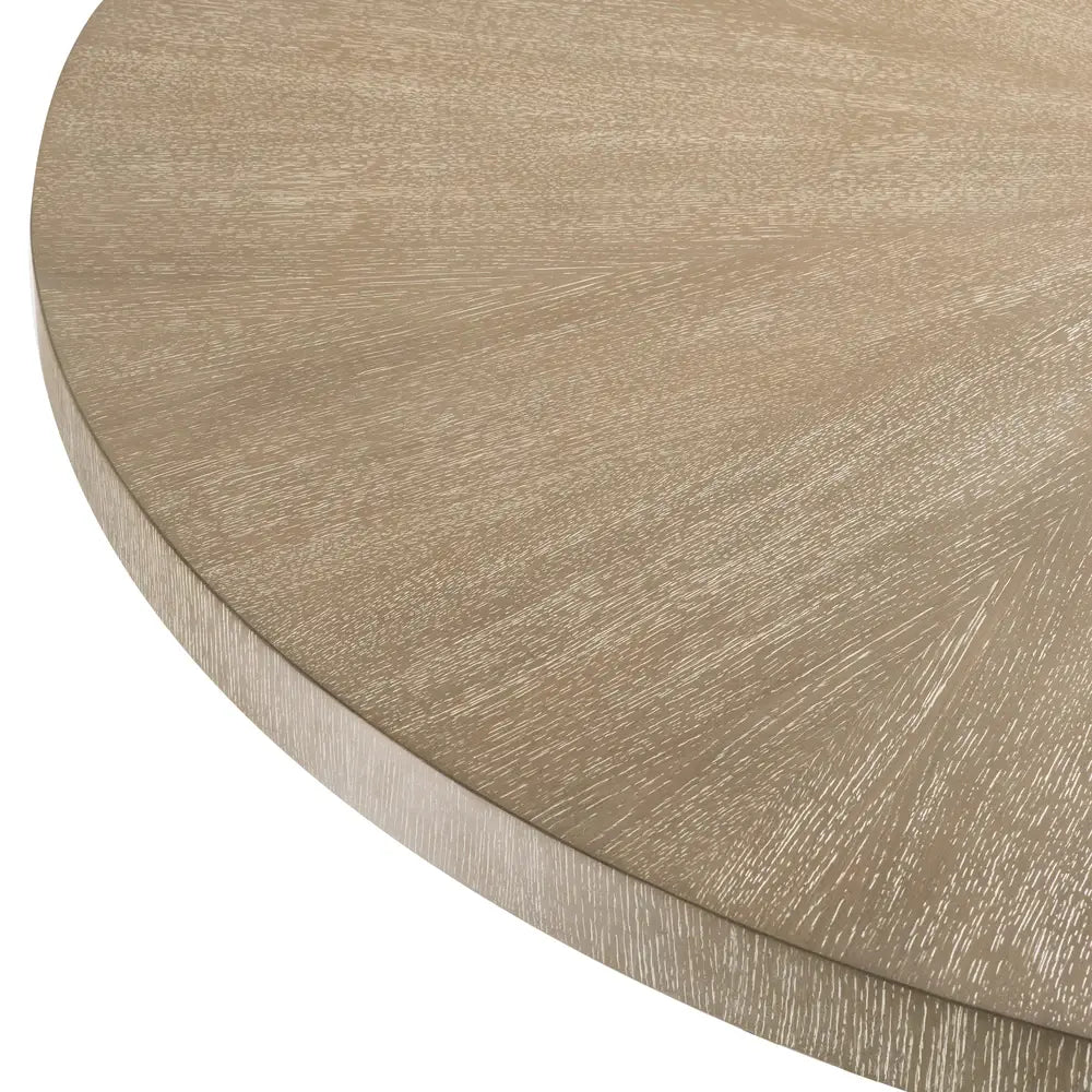 Product photograph of Eichholtz Remington Round Dining Table In Washed Oak Veneer Small from Olivia's.