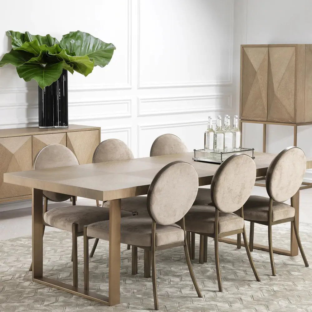 Product photograph of Eichholtz Remington Dining Table In Washed Oak Veneer Medium from Olivia's.