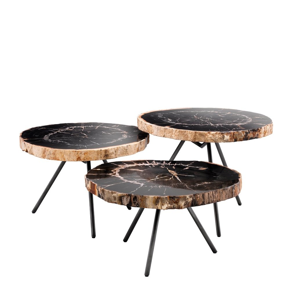 Eichholtz De Soto Set Of 3 Coffee Tables Dark Range