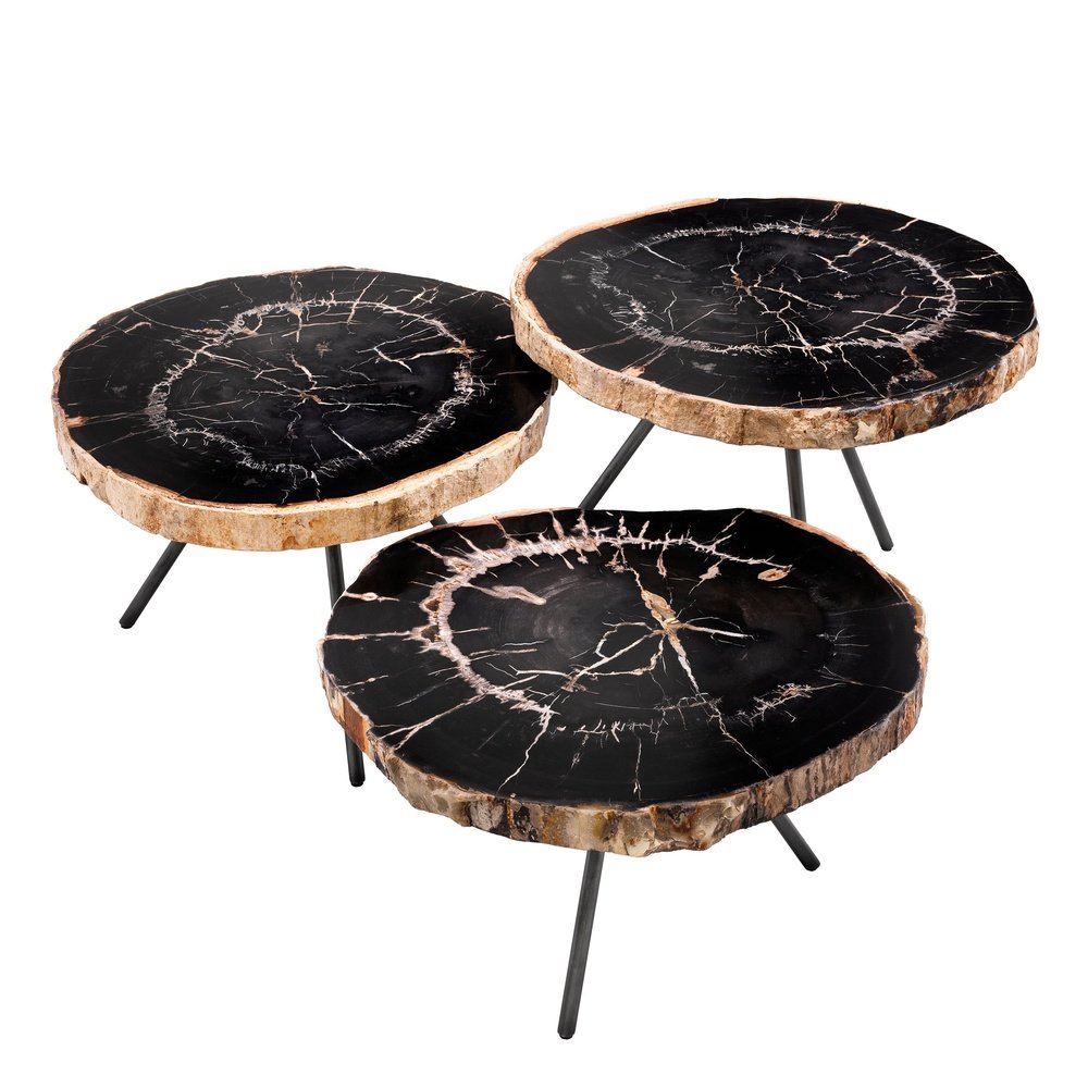 Product photograph of Eichholtz Set Of 3 De Soto Coffee Tables Dark Range from Olivia's.