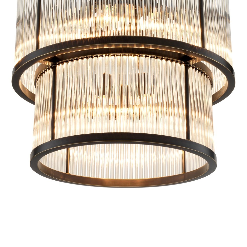 Product photograph of Eichholtz Pasadena Chandelier Bronze Highlight Finish from Olivia's.