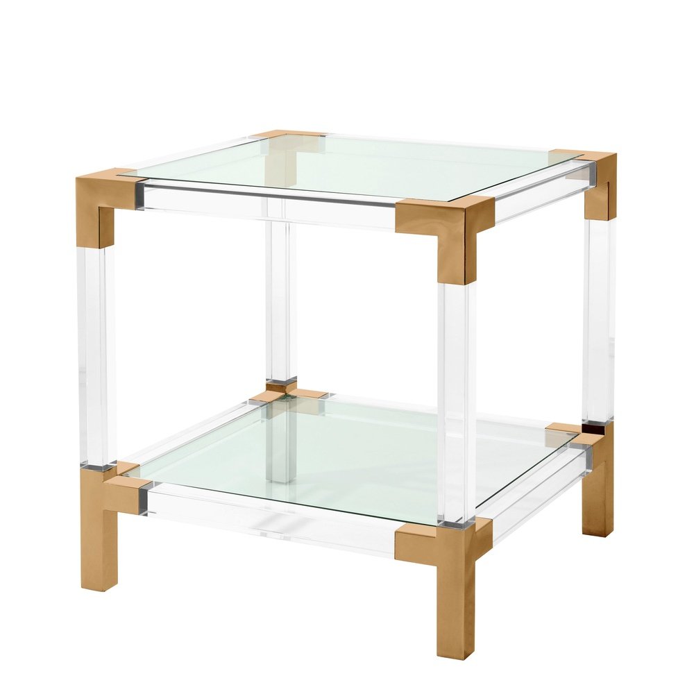 Product photograph of Eichholtz Royalton Side Table Brushed Brass Finish from Olivia's