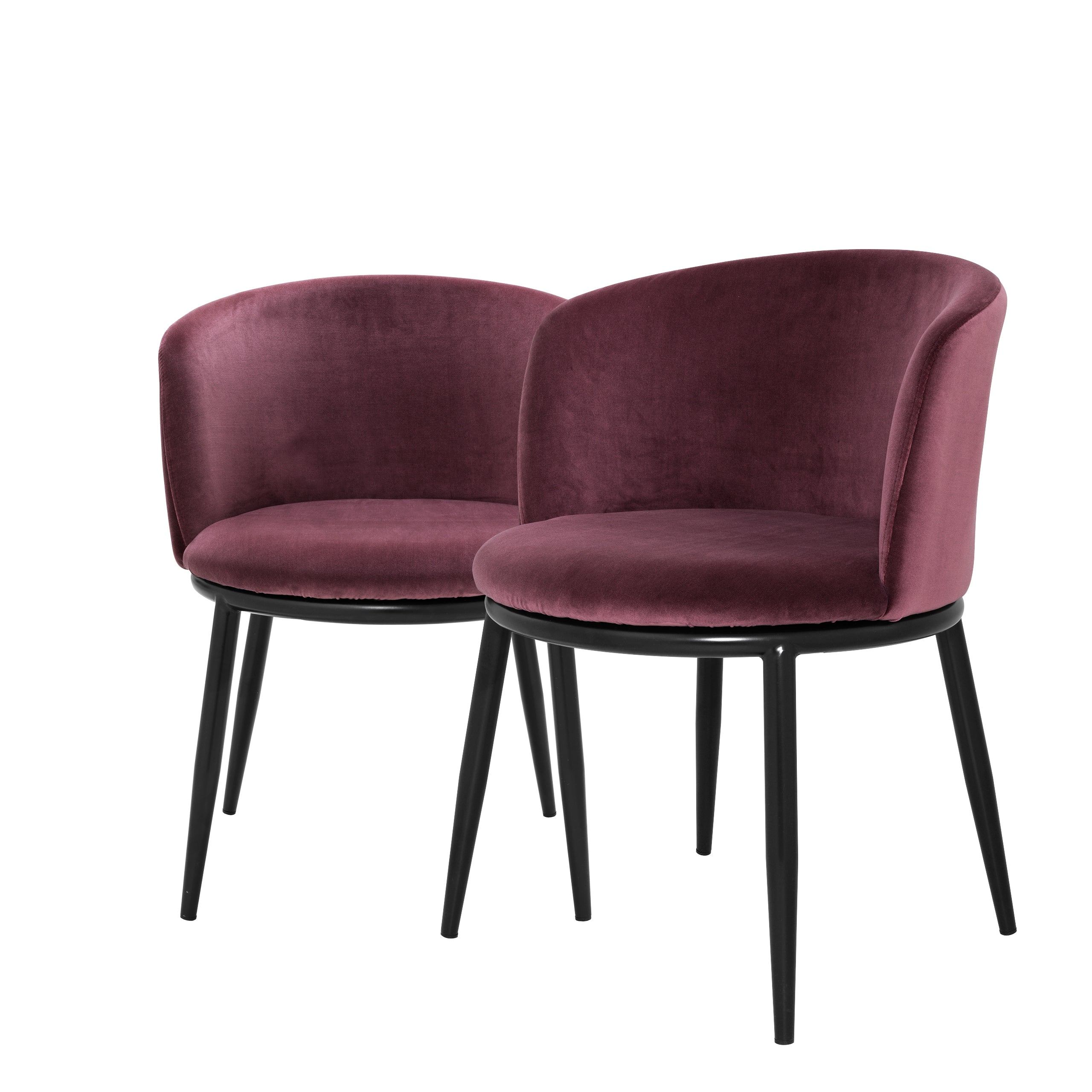 Eichholtz Set Of 2 Filmore Dining Chairs Cameron Purple