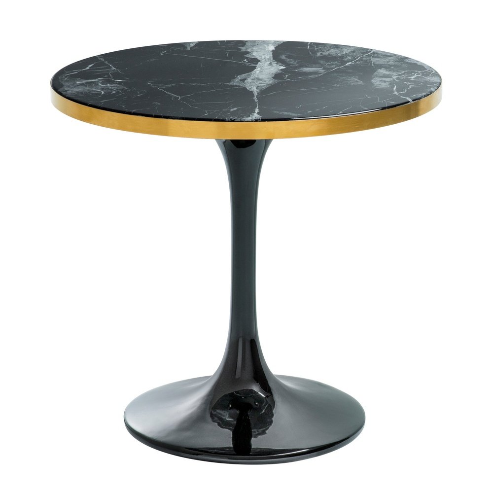 Product photograph of Eichholtz Parme Side Table Black Faux Marble from Olivia's