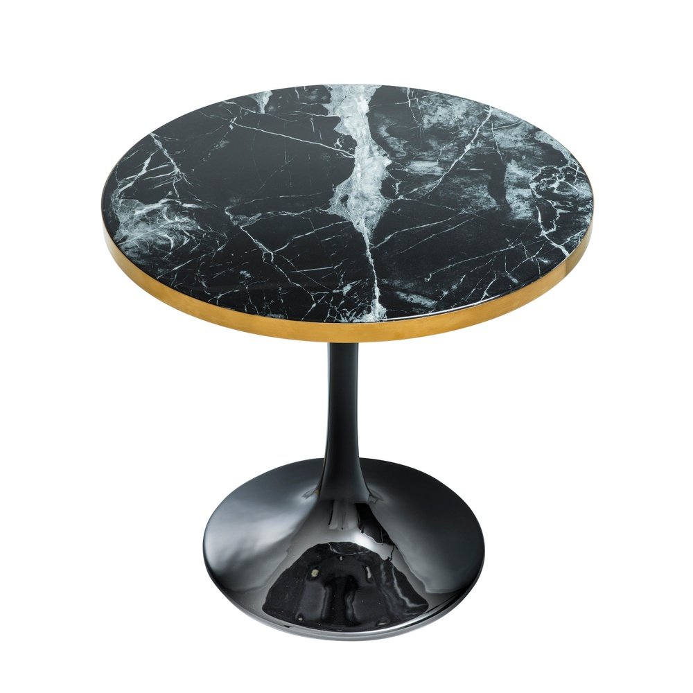 Product photograph of Eichholtz Parme Side Table Black Faux Marble from Olivia's.