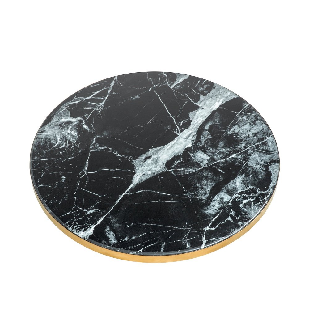 Product photograph of Eichholtz Parme Side Table Black Faux Marble from Olivia's.