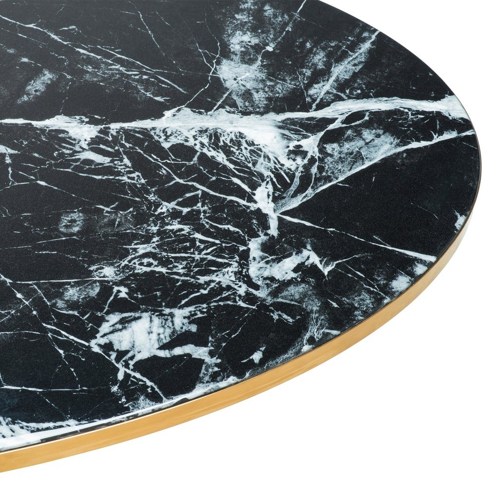 Product photograph of Eichholtz Parme Oval Coffee Table Black Faux Marble from Olivia's.