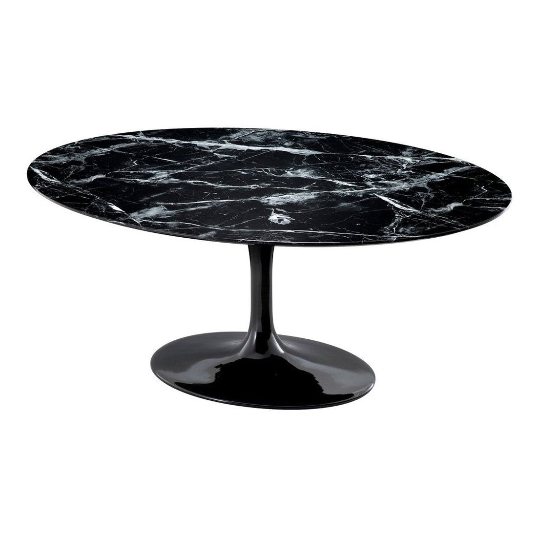 Product photograph of Eichholtz Solo Dining Table Black Faux Marble from Olivia's.