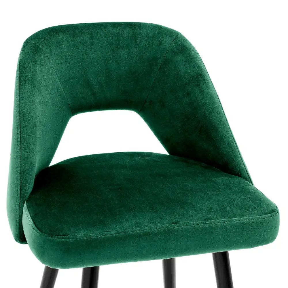 Product photograph of Eichholtz Avorio Counter Stool In Roche Green Velvet from Olivia's.