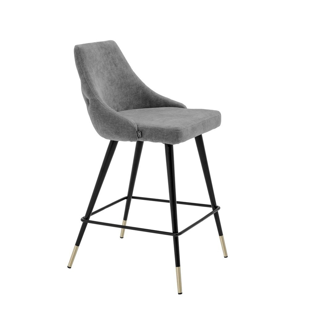 Product photograph of Eichholtz Cedro Counter Stool Carck Grey Outlet from Olivia's.