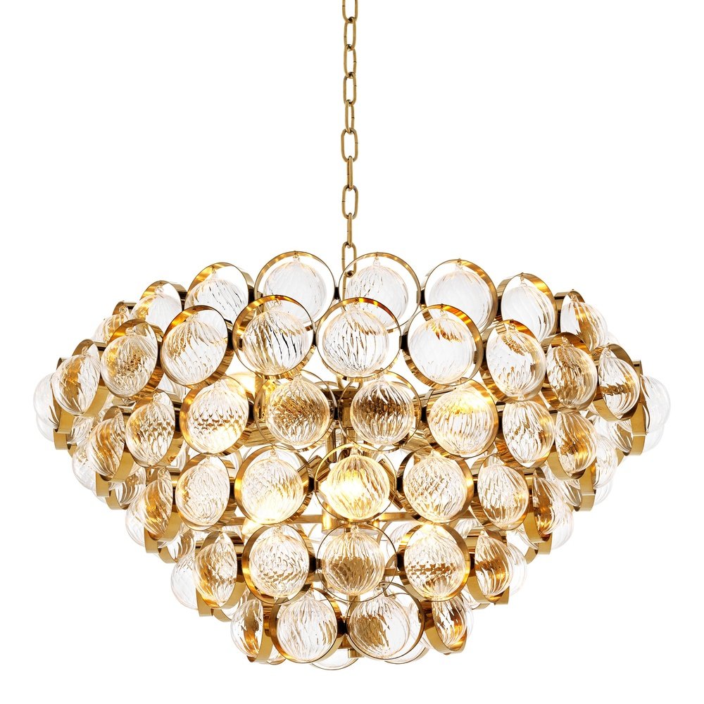 Product photograph of Eichholtz Opera Chandelier Gold Finish from Olivia's