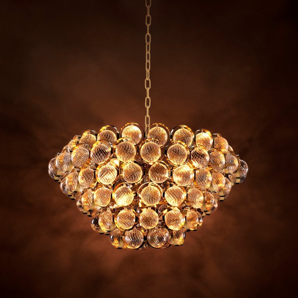 Product photograph of Eichholtz Opera Chandelier Gold Finish from Olivia's.
