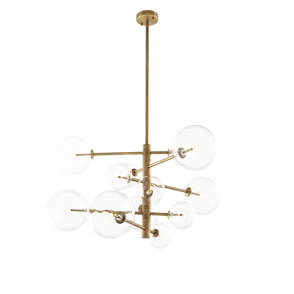 Product photograph of Eichholtz Argento Chandelier In Antique Brass Finish from Olivia's