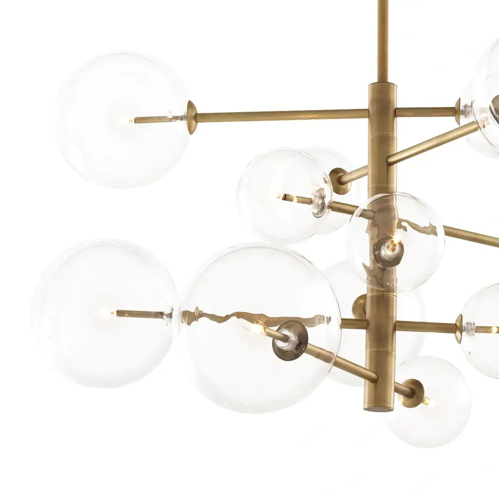 Product photograph of Eichholtz Argento Chandelier In Antique Brass Finish from Olivia's.