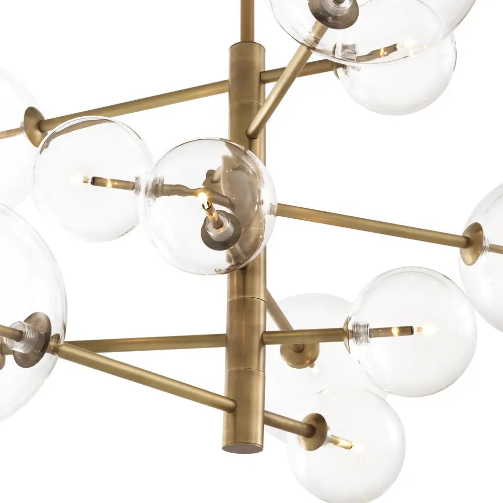 Product photograph of Eichholtz Argento Chandelier In Antique Brass Finish from Olivia's.