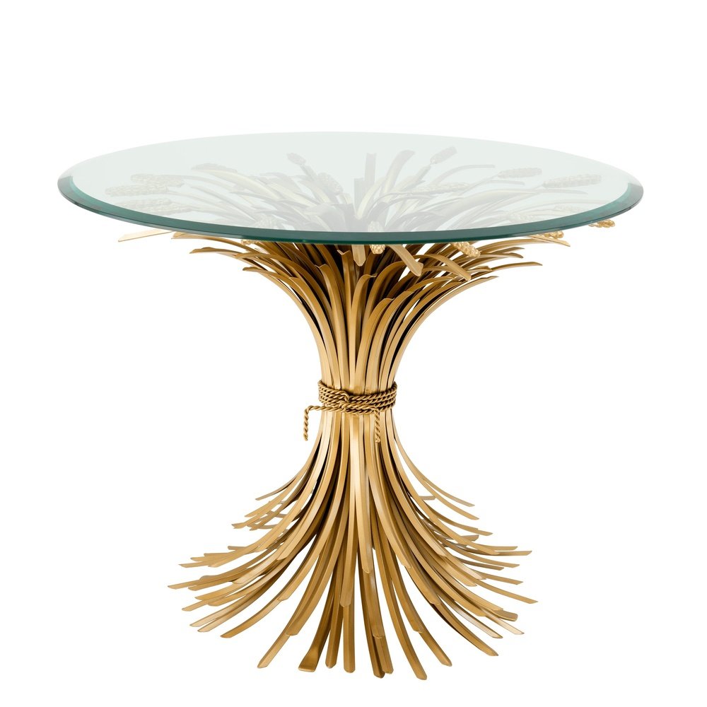 Product photograph of Eichholtz Bonheur Side Table Antique Gold Finish from Olivia's