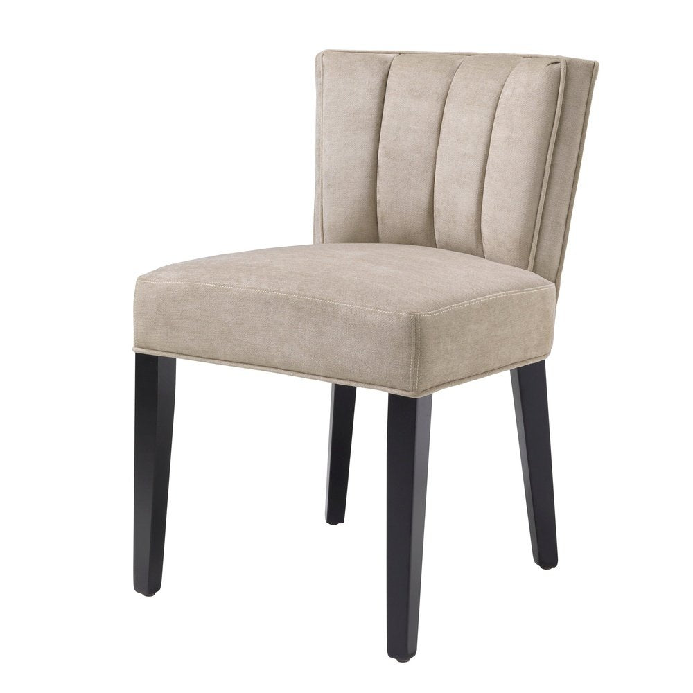 Product photograph of Eichholtz Windhaven Dining Chair Greige Velvet from Olivia's