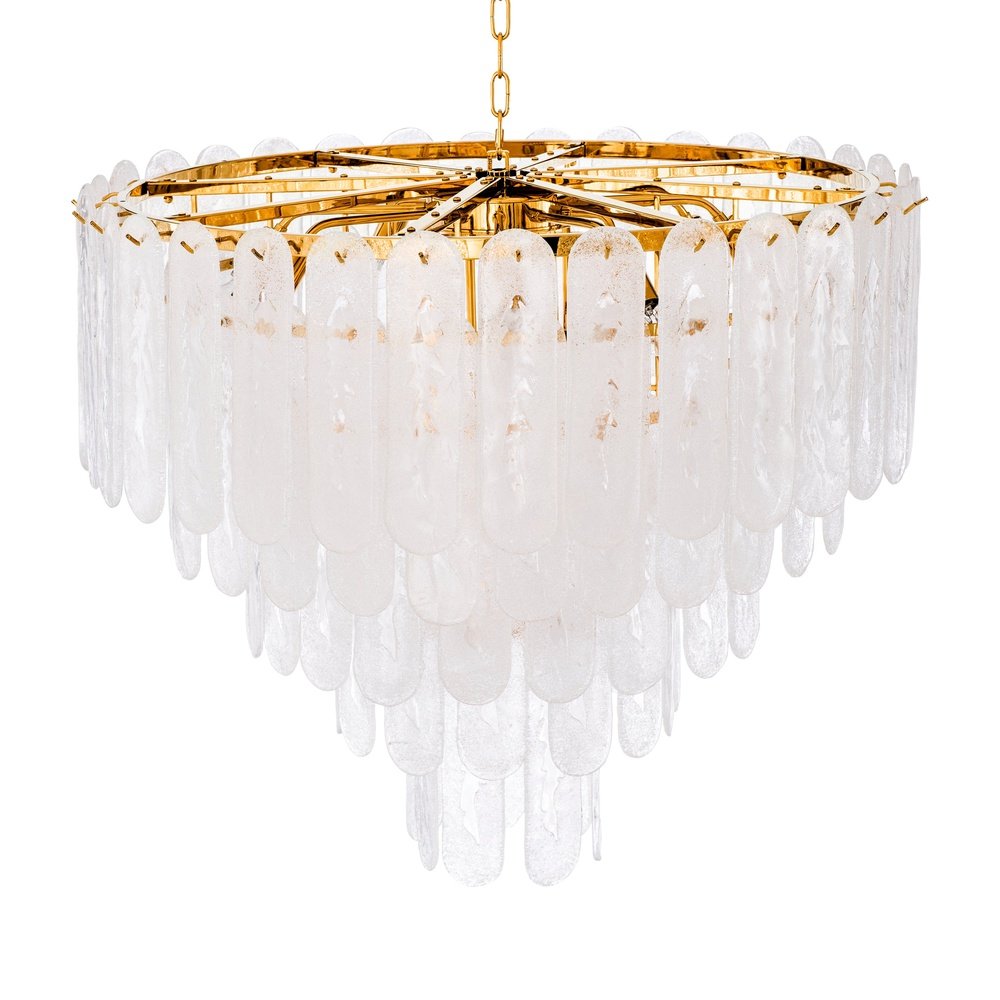 Product photograph of Eichholtz Riveria Chandelier In Gold Finish from Olivia's.