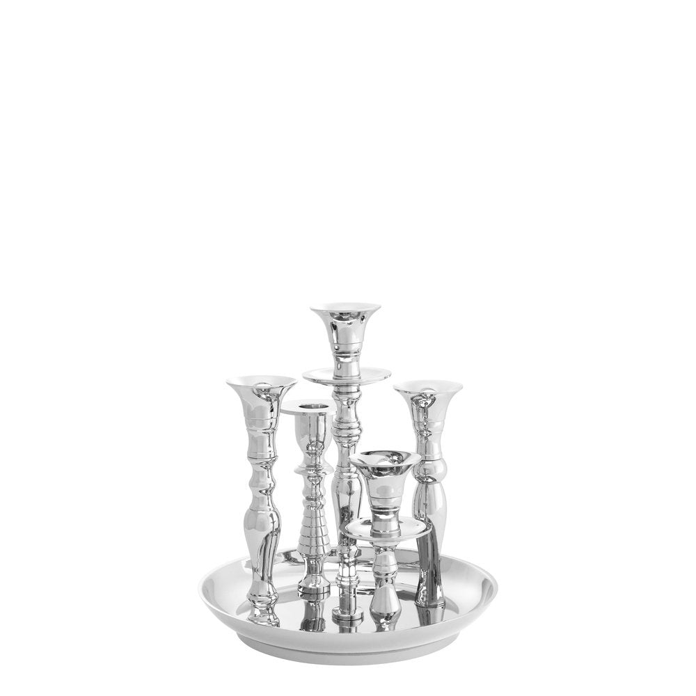 Product photograph of Eichholtz Rosella Candle Holder Nickel Finish from Olivia's.