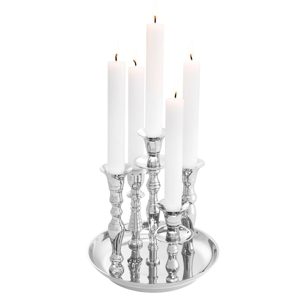 Product photograph of Eichholtz Rosella Candle Holder Nickel Finish from Olivia's.