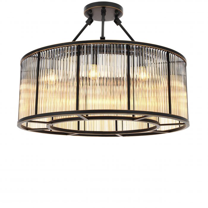 Product photograph of Eichholtz Bernardi Ceiling Lamp Bronze from Olivia's