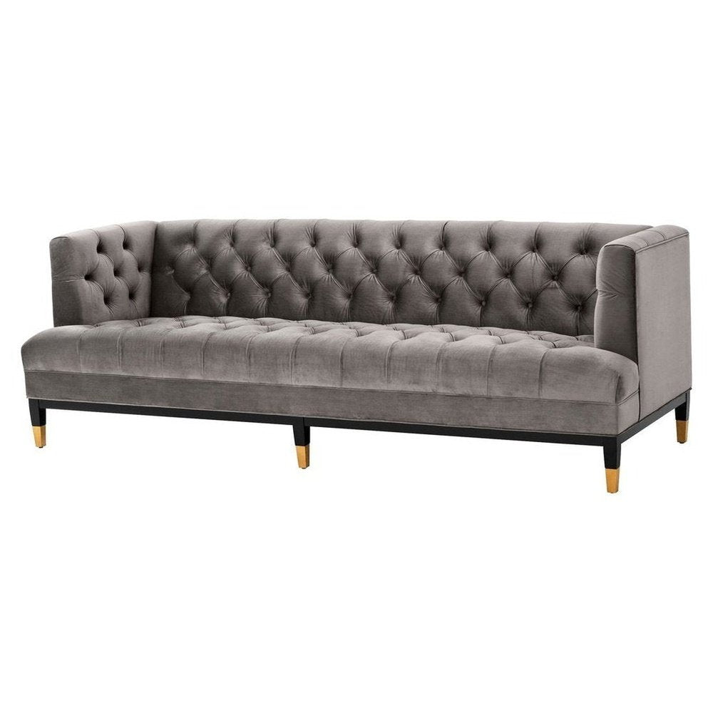 Product photograph of Eichholtz Castelle Sofa Roche Porpoise Grey Velvet from Olivia's