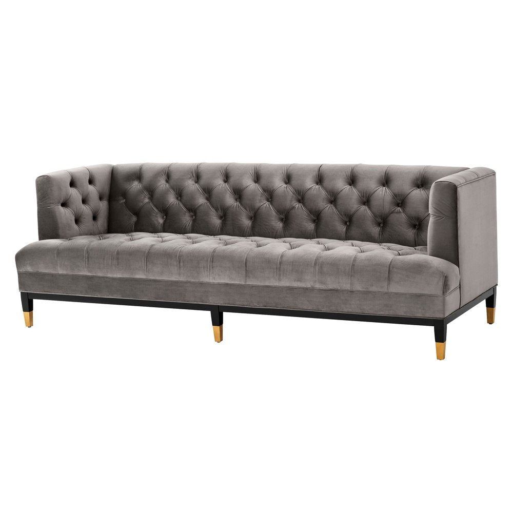 Eichholtz Castelle 3 Seater Sofa Roche Porpoise Grey Velvet Outlet