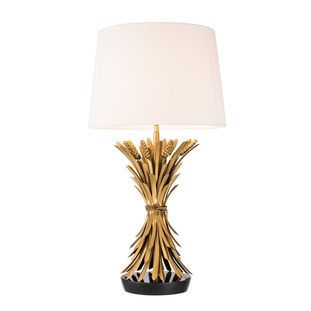 Product photograph of Eichholtz Bonheur Table Lamp Antique Gold Finish Inc Shade from Olivia's