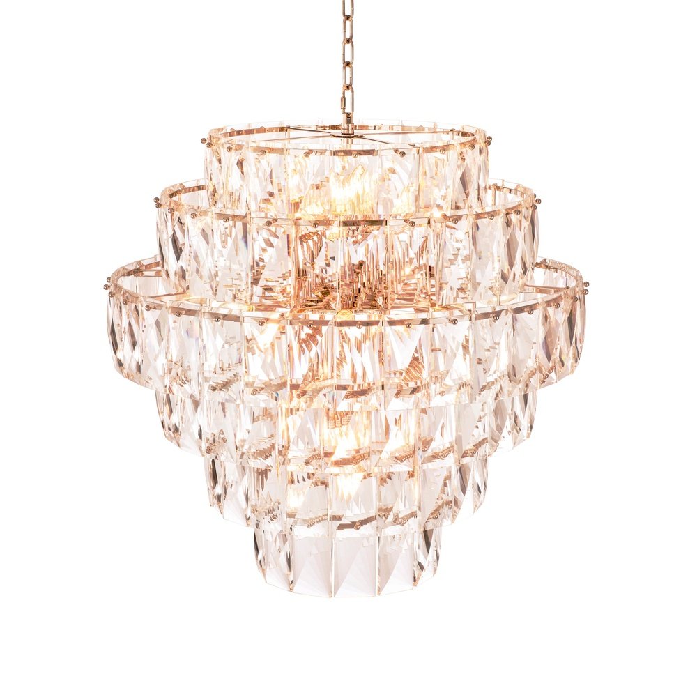 Product photograph of Eichholtz Amazone L Chandelier Nickel Finish from Olivia's.