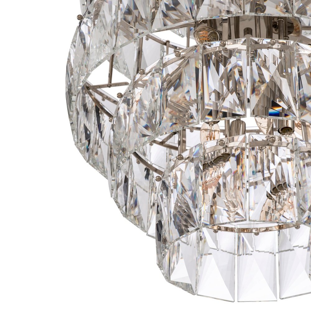 Product photograph of Eichholtz Amazone L Chandelier Nickel Finish from Olivia's.