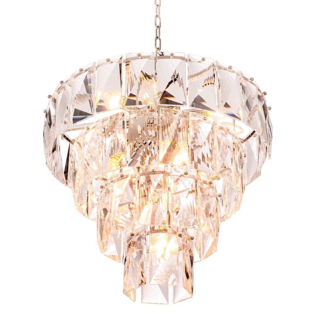 Product photograph of Eichholtz Amazone Chandelier In Nickel Finish from Olivia's