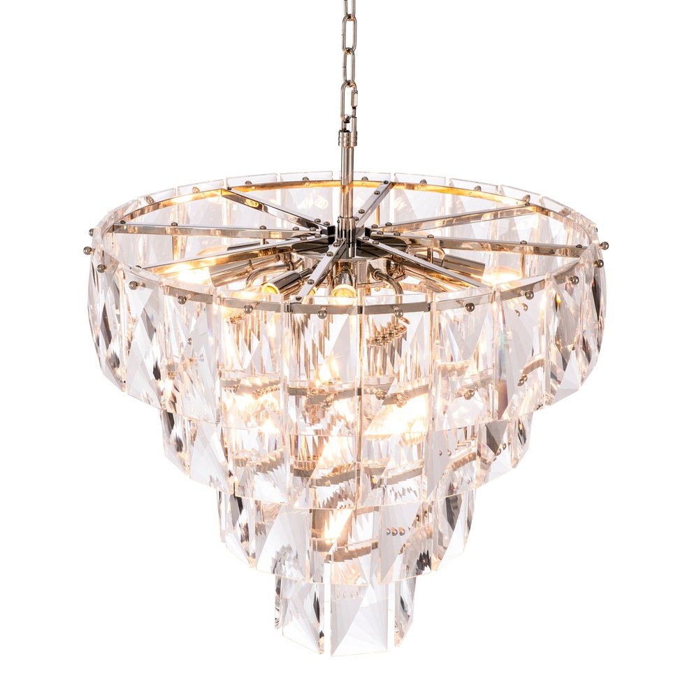 Product photograph of Eichholtz Amazone Chandelier In Nickel Finish from Olivia's.