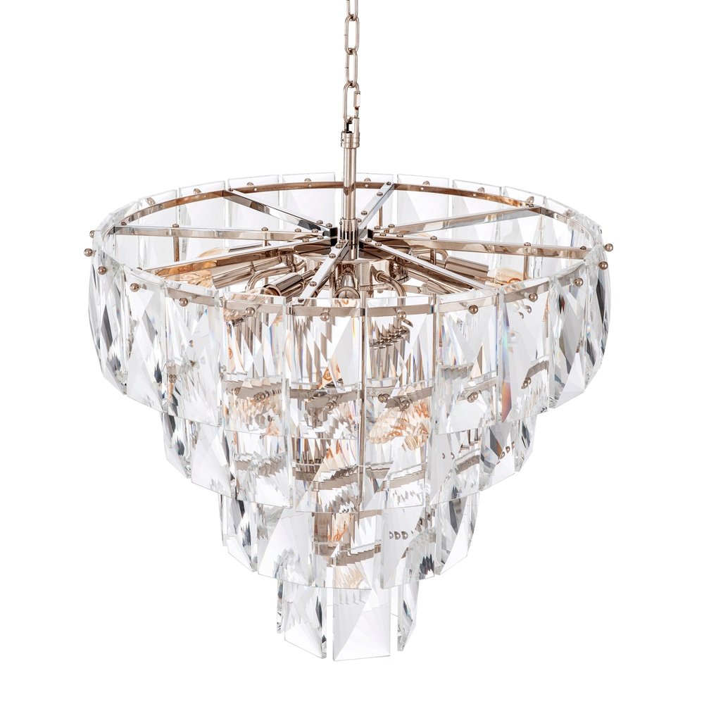 Product photograph of Eichholtz Amazone Chandelier In Nickel Finish from Olivia's.