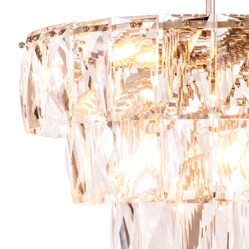 Product photograph of Eichholtz Amazone Chandelier In Nickel Finish from Olivia's.