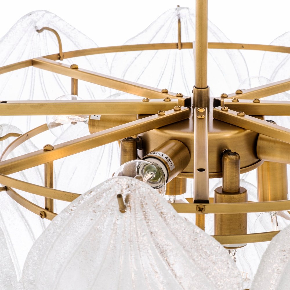 Product photograph of Eichholtz Novida Chandelier Antique Brass Finish from Olivia's.