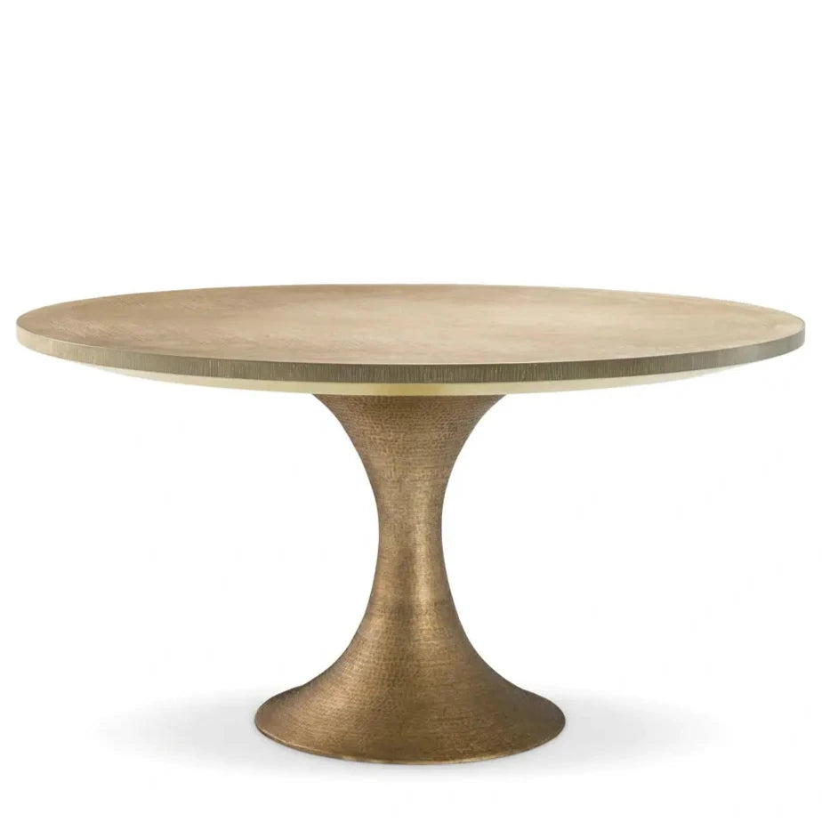 Eichholtz Dining Table Melchior Round Washed Oak Veneer