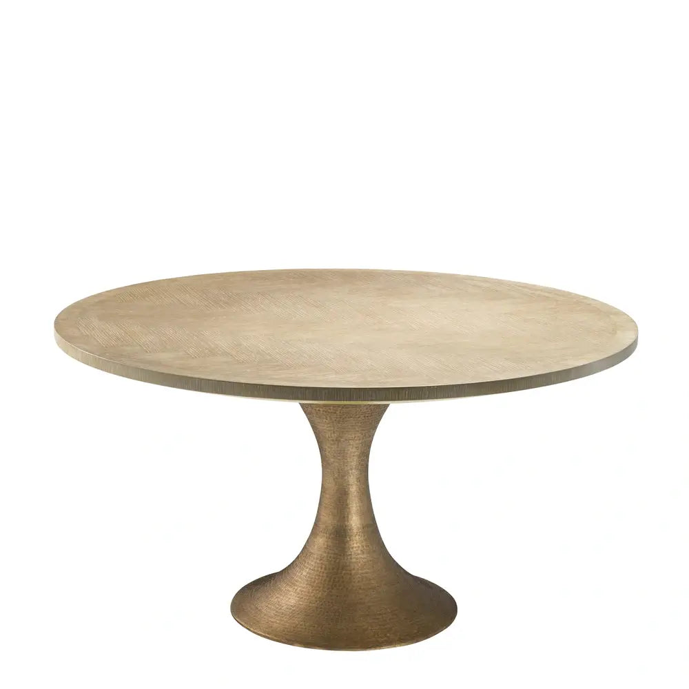 Product photograph of Eichholtz Dining Table Melchior Round Washed Oak Veneer from Olivia's.