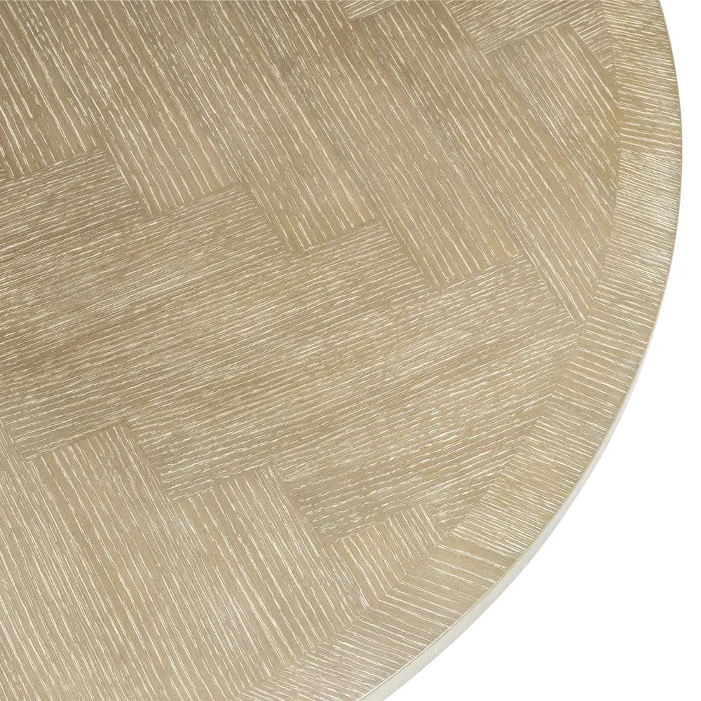 Product photograph of Eichholtz Dining Table Melchior Round Washed Oak Veneer from Olivia's.