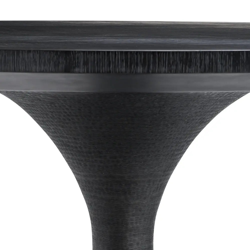 Product photograph of Eichholtz Melchior Round Dining Table In Charcoal Oak Veneer from Olivia's.