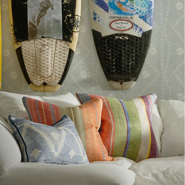 Product photograph of Andrew Martin Babylon Cushion Denim from Olivia's.