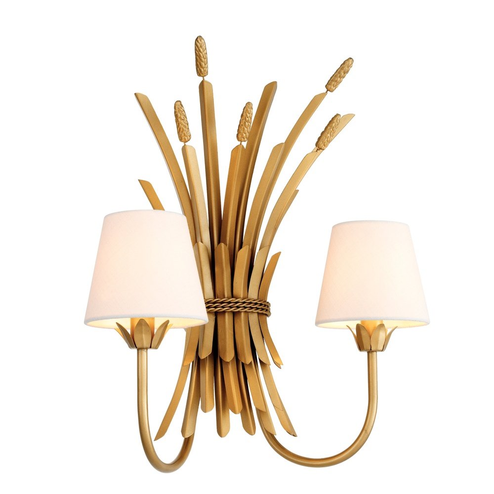 Product photograph of Eichholtz Bonheur Wall Lamp Antique Gold Finish Inc Shades from Olivia's